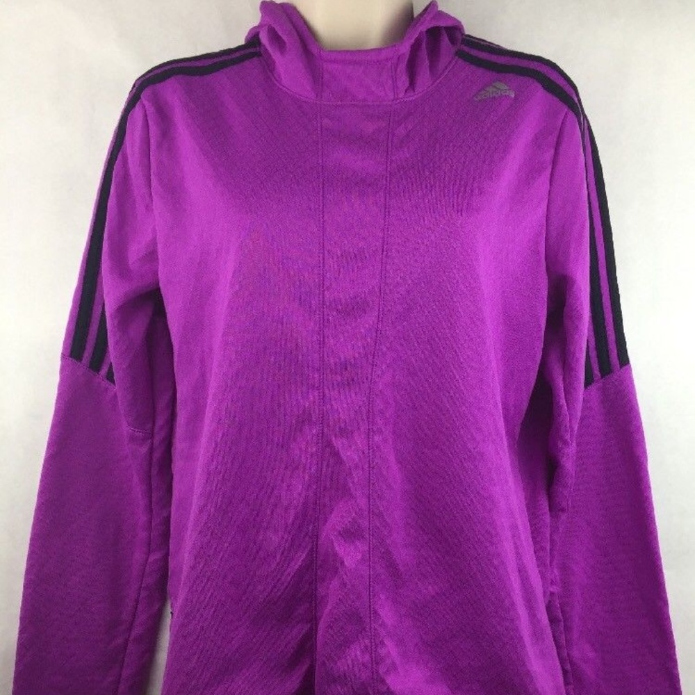 Adidas Running Purple Hoodie w/ Thumb Hooks Size M